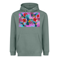 Sage Flower Hummingbird Heavyweight Hoodie - Artiststas