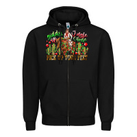 Black Giddy Up Jingle Horse Pick Up Your Feet Zipper Hoodie - CowhideDigitalArt