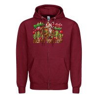 Burgundy Giddy Up Jingle Horse Pick Up Your Feet Zipper Hoodie - CowhideDigitalArt