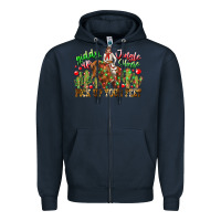 Navy Giddy Up Jingle Horse Pick Up Your Feet Zipper Hoodie - CowhideDigitalArt