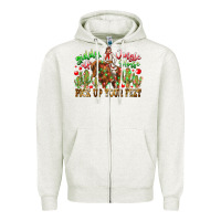 Oatmeal Heather Giddy Up Jingle Horse Pick Up Your Feet Zipper Hoodie - CowhideDigitalArt