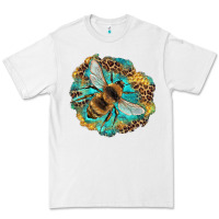 White leopard honeycomb with bee Premium Tee - Artiststas