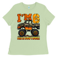 Matcha i'm six this is how i roll monster truck birthday Ladies Tee - Jasminsmagicworld