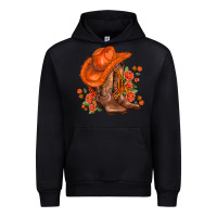 Black orange  cowgirl  and roses Urban Hoodie - AdoDesignShop