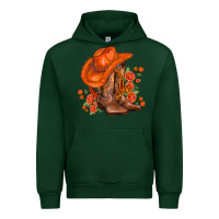 Forest Green orange  cowgirl  and roses Urban Hoodie - AdoDesignShop