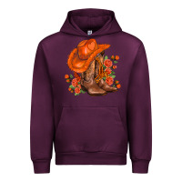 Mauve Wine orange  cowgirl  and roses Urban Hoodie - AdoDesignShop