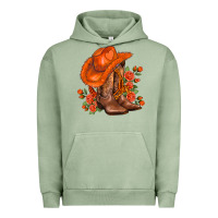 Pigment Oil Green orange  cowgirl  and roses Urban Hoodie - AdoDesignShop