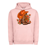 Orange  Cowgirl  And Roses Urban Hoodie | Teevron