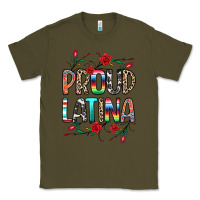 Army Green Proud Latina Classic Tee - texasbilliewilder