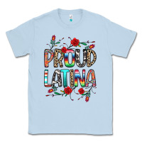 Dusty Blue Proud Latina Classic Tee - texasbilliewilder