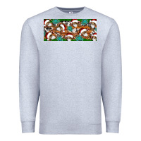 Heather Grey Santa skeleton christmas Premium Sweatshirt - Artiststas