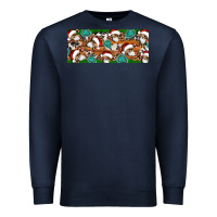 Navy Santa skeleton christmas Premium Sweatshirt - Artiststas