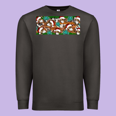 Santa Skeleton Christmas Premium Sweatshirt Designed By Artiststas