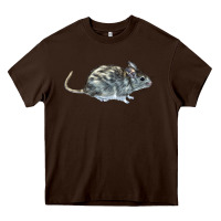 Chocolate Brown packrat aka, woodrat Heavy Core Tee - LillyAllenDesigns