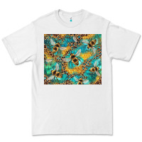 White honeycomb and bees with leopard Premium Tee - Artiststas