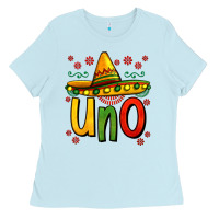 Baby Blue uno my first mexican birthday Ladies Tee - Jasminsmagicworld