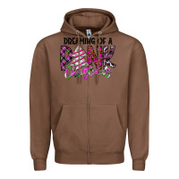 Chestnut Dreaming Of A Pink Christmas Zipper Hoodie - CowhideDigitalArt