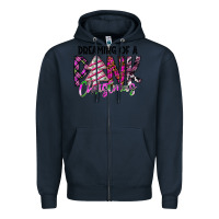 Navy Dreaming Of A Pink Christmas Zipper Hoodie - CowhideDigitalArt