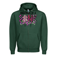 Sports Green Dreaming Of A Pink Christmas Zipper Hoodie - CowhideDigitalArt