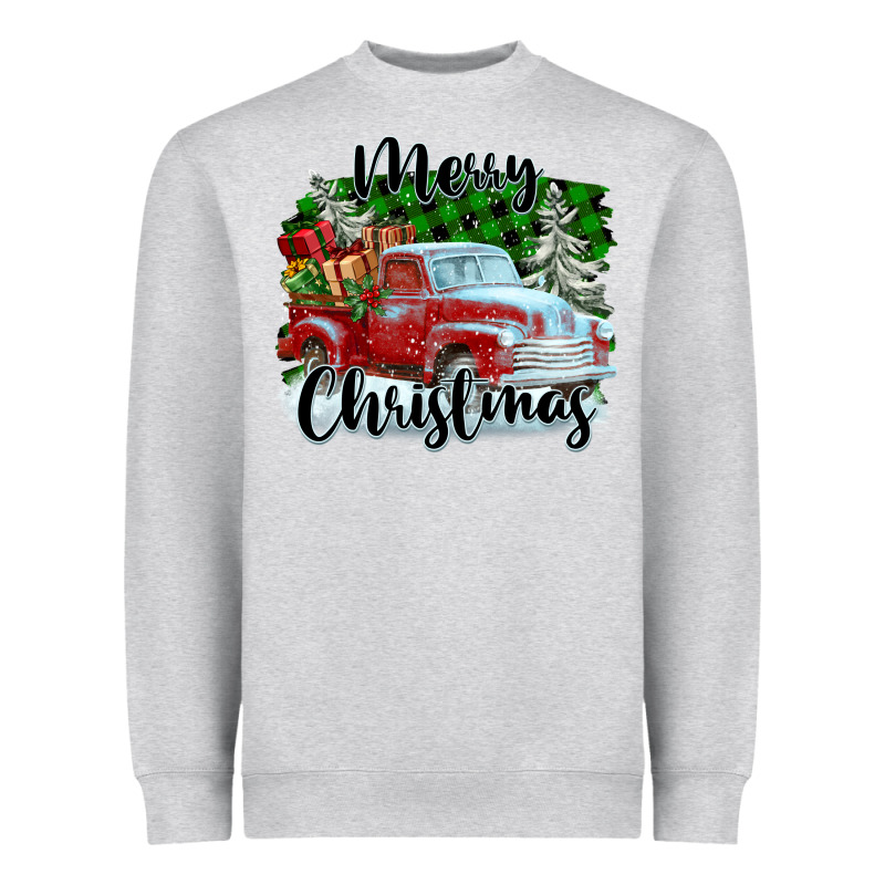 Merry Christmas Truck With Gifts Heavyweight Sweatshirt by FaDigitalArtStudio | Teevron