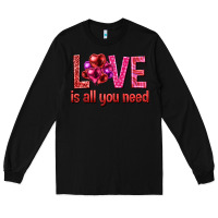 Black Love is all you need Valentine's Day Long Sleeve Tee - HowdyJamesFarm
