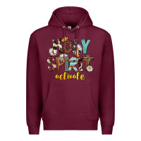 Burgundy Holy Spirit Activate Premium Hoodie - FaDigitalArtStudio