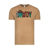 Vintage Camel Western Howdy Gemstone Cowboy Hat Vintage Tee - HowdyJamesFarm