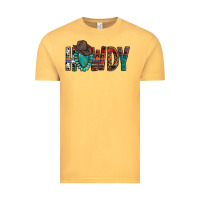 Vintage Mustard Western Howdy Gemstone Cowboy Hat Vintage Tee - HowdyJamesFarm