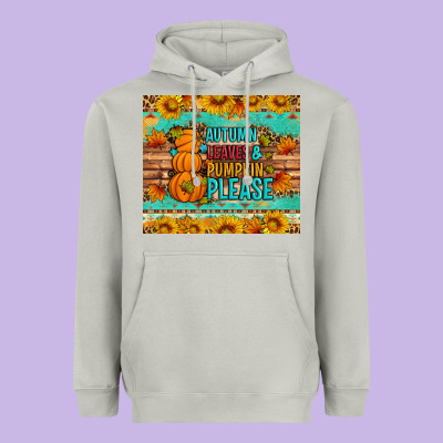 Autumn Leaves And Pumpkin Please Heavyweight Hoodie Designed By Artiststas