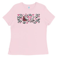 Bubblegum Pink for the love of the game  volleyball Ladies Tee - Jasminsmagicworld