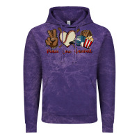 Cloud Purple Peace love Baseball Vintage Hoodie - HowdyJamesFarm
