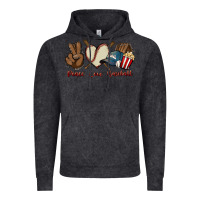 Vintage Black Peace love Baseball Vintage Hoodie - HowdyJamesFarm