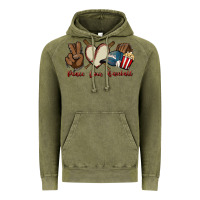 Vintage Olive Peace love Baseball Vintage Hoodie - HowdyJamesFarm