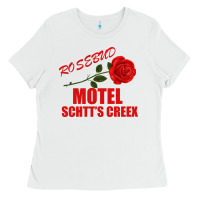 White rosebud  motel schtts creex Ladies Tee - Bettercallsaul