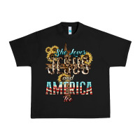 Black She loves Jesus and America too sunflower Urban Heavy Tee - HowdyJamesFarm