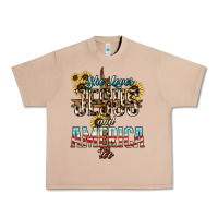 Burro She loves Jesus and America too sunflower Urban Heavy Tee - HowdyJamesFarm
