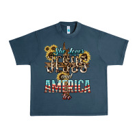 Midnight Navy She loves Jesus and America too sunflower Urban Heavy Tee - HowdyJamesFarm