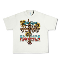 Pistachio She loves Jesus and America too sunflower Urban Heavy Tee - HowdyJamesFarm