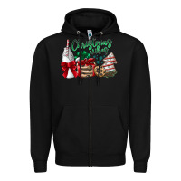 Black Christmas Vibes Zipper Hoodie - CowhideDigitalArt