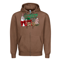 Chestnut Christmas Vibes Zipper Hoodie - CowhideDigitalArt