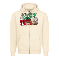Sandshell Christmas Vibes Zipper Hoodie - CowhideDigitalArt