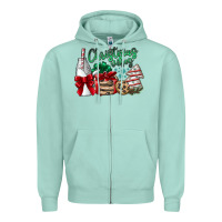 Seafoam Christmas Vibes Zipper Hoodie - CowhideDigitalArt