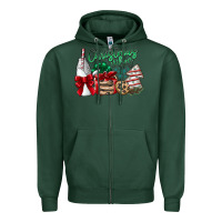 Sports Green Christmas Vibes Zipper Hoodie - CowhideDigitalArt