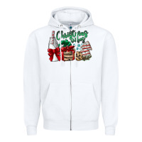 White Christmas Vibes Zipper Hoodie - CowhideDigitalArt
