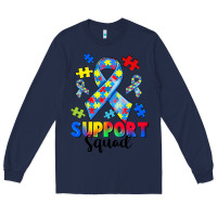 Navy support squad autism Long Sleeve Tee - CowGirlArtShop