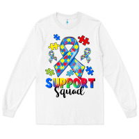 White support squad autism Long Sleeve Tee - CowGirlArtShop