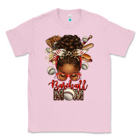 Bubblegum Pink Baseball Mom Afro Messy Bun Classic Tee - texasbilliewilder