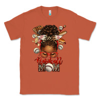 Copper Baseball Mom Afro Messy Bun Classic Tee - texasbilliewilder