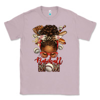 Lilac Baseball Mom Afro Messy Bun Classic Tee - texasbilliewilder
