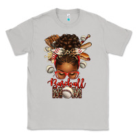 Moon Dust Baseball Mom Afro Messy Bun Classic Tee - texasbilliewilder